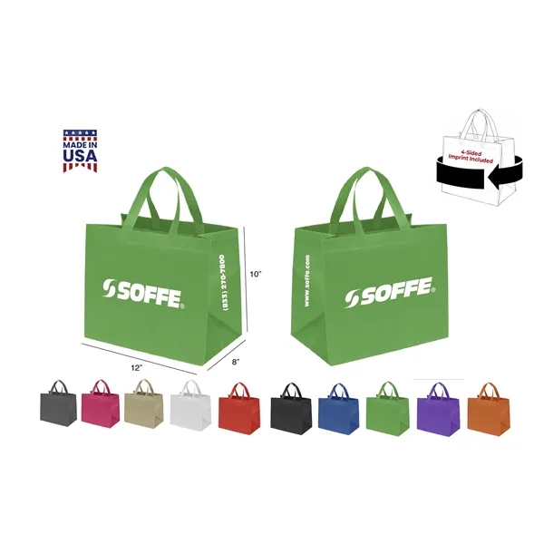 CUSTOM NON WOVEN TOTE - WRAP 4-SIDED PRINT INCLUDED... from ASI 30112 ACE Products