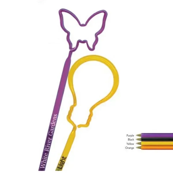 Smaller, fun size ballpoint pen with black ink and glossy shatterproof... from ASI 39850 The Bentcil Company / Bentcils™