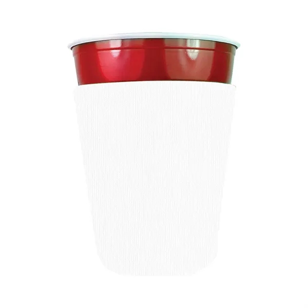 Polyester foam insulated party cup beverage holder with four-color process imprint... from ASI 61966 HPG / Best Promotions USA