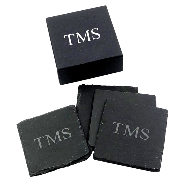 SQUARE SLATE COASTER (Set of 4).... from ASI 98766 Yanlee Trading Co Ltd / Delite Promotional Products