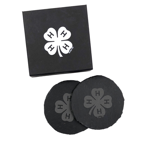ROUND SLATE COASTER (Set of 2).... from ASI 98766 Yanlee Trading Co Ltd / Delite Promotional Products