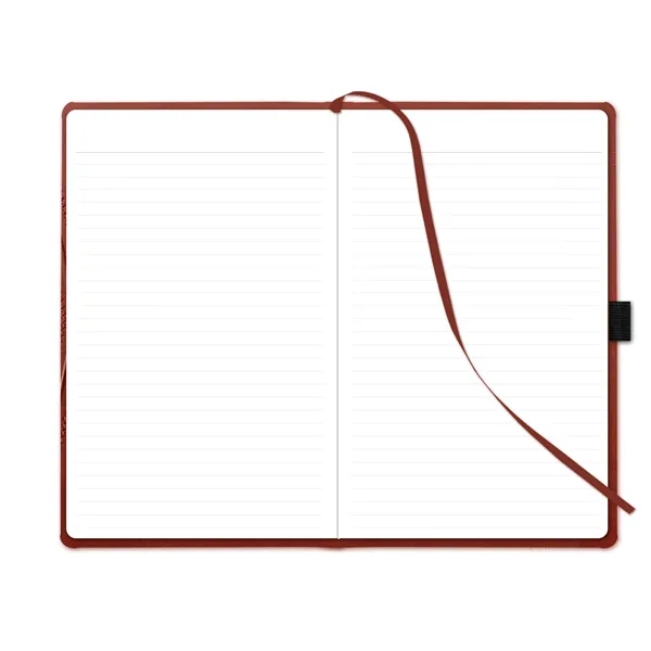 5.5x8.5 faux leather journal with an inside pocket, deboss imprint, full-color... from ASI 91340 Journalbooks/Timeplanner Calendars