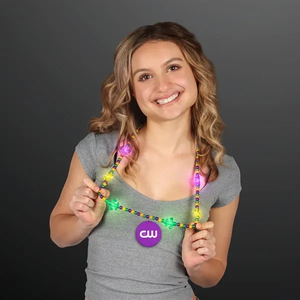 Light Up Fleur de Lis Jewelry, Mardi Gras Medallion; Imprinted Pricing... from ASI 34194 ALightPromos
