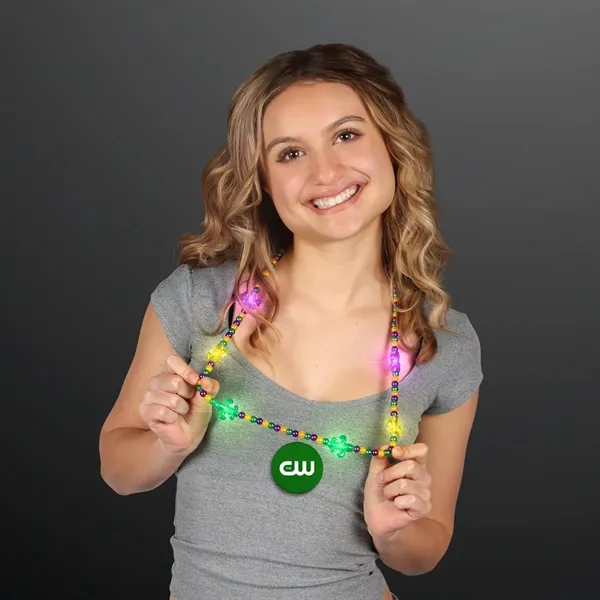 Light Up Fleur de Lis Jewelry, Mardi Gras Medallion; Imprinted Pricing... from ASI 34194 ALightPromos