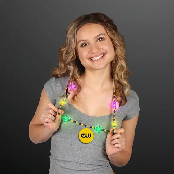 Light Up Fleur de Lis Jewelry, Mardi Gras Medallion; Imprinted Pricing... from ASI 34194 ALightPromos