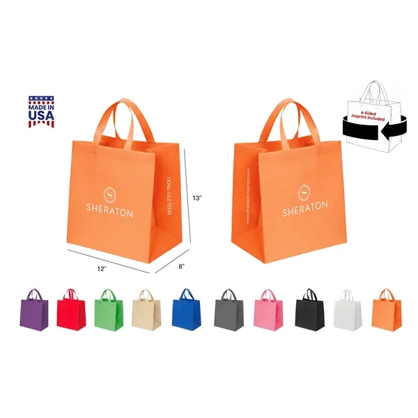 CUSTOM NON WOVEN TOTE - WRAP 4-SIDED PRINT INCLUDED... from ASI 30112 ACE Products