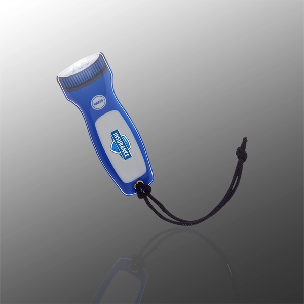 Magnetic flashlight with LED lights, black polyester carrying strap and battery.... from ASI 39552 BEL Promo