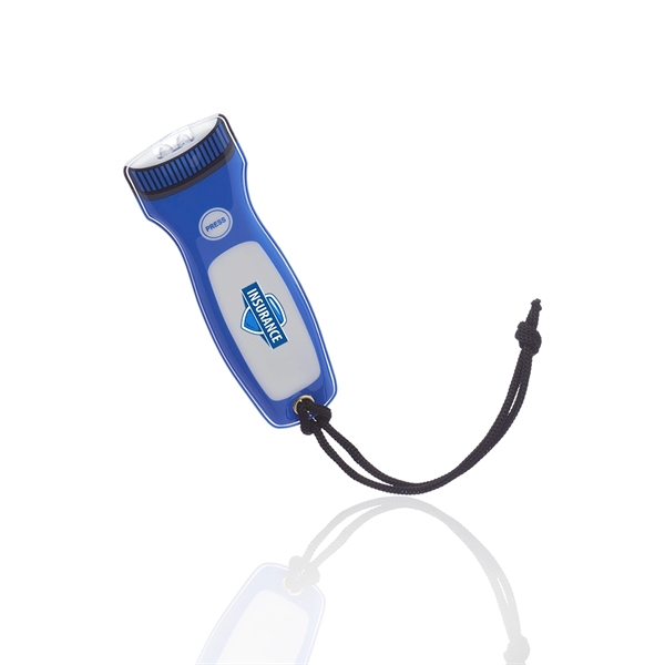 Magnetic flashlight with LED lights, black polyester carrying strap and battery.... from ASI 39552 BEL Promo