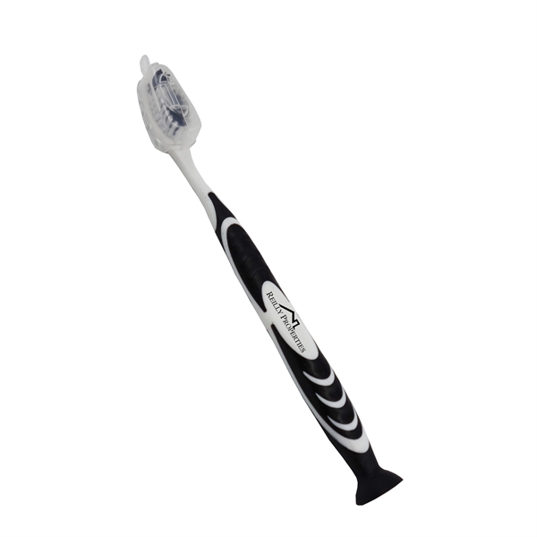 .7" x 7.5" stand-up toothbrush with suction cup storage action with... from ASI 90807 Tekweld