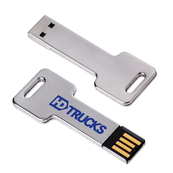 4 GB Silver Key USB 2.0 Flash Drive... from ASI 40480 Koozie Group