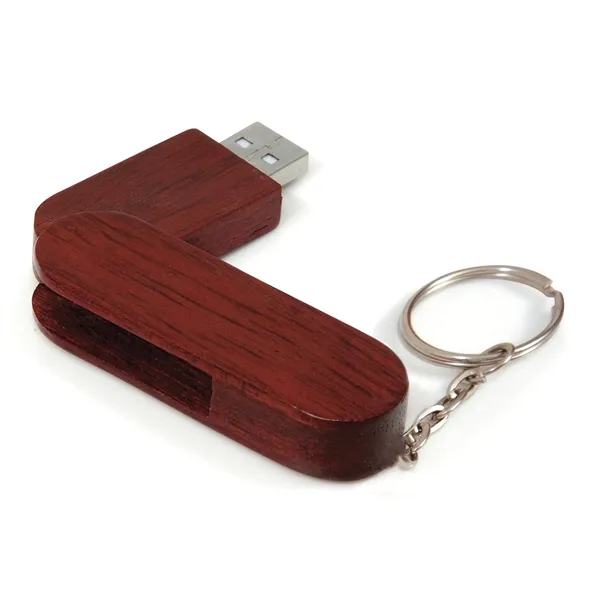 2 GB Bamboo Bullet Keyring USB 2.0 Flash Drive... from ASI 40480 Koozie Group