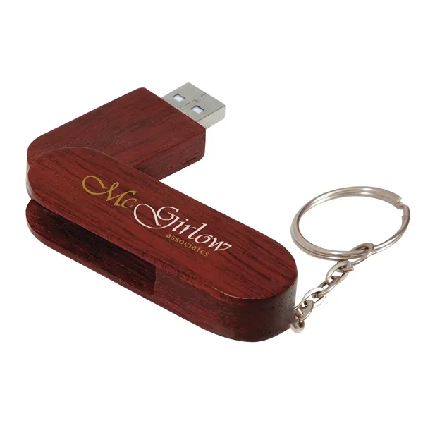 8 GB Bamboo Bullet Keyring USB 2.0 Flash Drive... from ASI 40480 Koozie Group