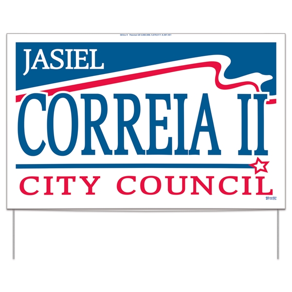 Our popular, two sided, easy to install yard sign... from ASI 56950 Gill Studios Inc / Gill-Line®