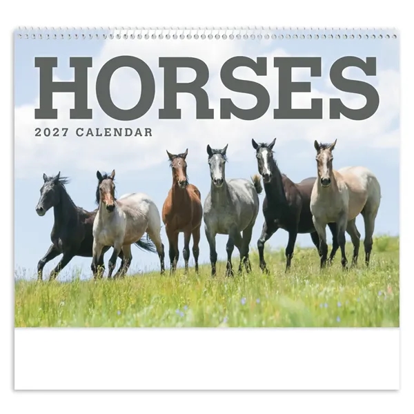 11 x 19 2024 Horse calendar on #70 paper with UV-coated... from ASI 40480 Koozie Group / Norwood Triumph Calendar