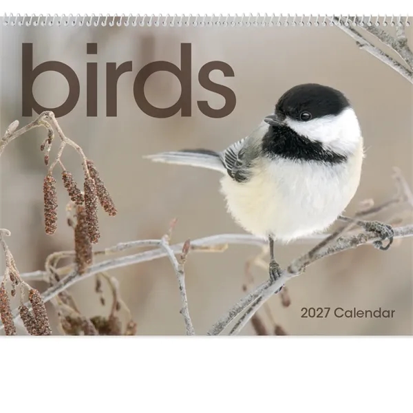 11 x 19 2024 Birds calendar on 70# paper with UV-coated... from ASI 40480 Koozie Group / Norwood Triumph Calendar