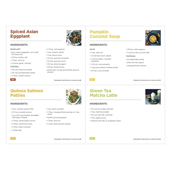 Healthy Eating... from ASI 40480 Koozie Group / Norwood Triumph Calendar