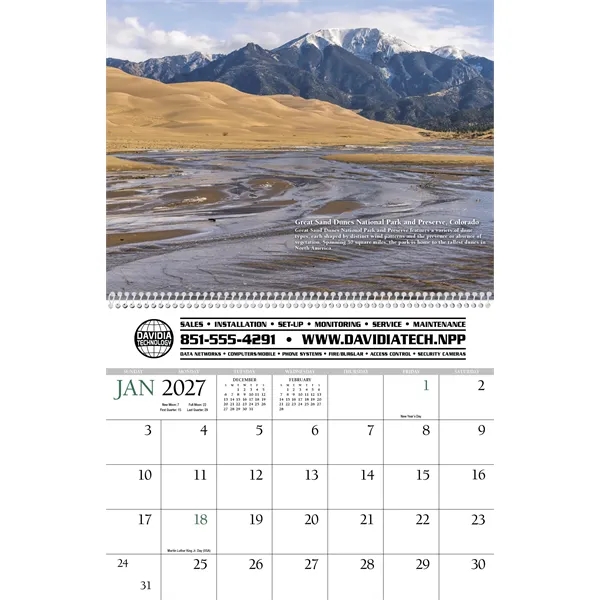 Twelve-month imprint executive appointment calendar with white spiral binding.... from ASI 40480 Koozie Group / HotLine®