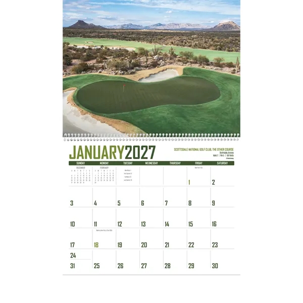 11 x 19 2024 Golf wall calendar printed on 70# paper... from ASI 40480 Koozie Group / Norwood Triumph Calendar