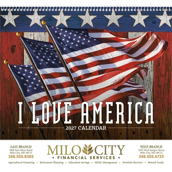I Love America... from ASI 40480 Koozie Group / Norwood Triumph Calendar