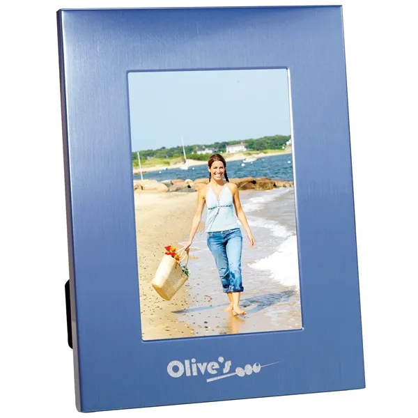 4" x 6" Colorful Brushed Aluminum Frame... from ASI 40480 Koozie Group / Norwood
