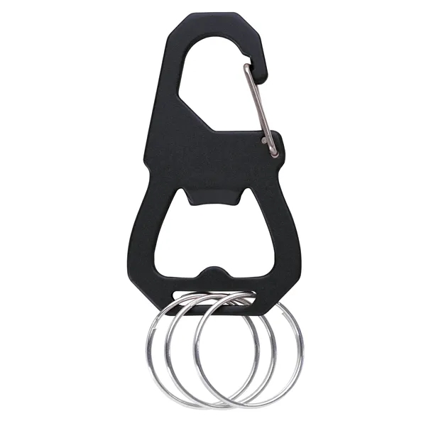 3 Keyring Carabiner with Bottle Opener... from ASI 40480 Koozie Group