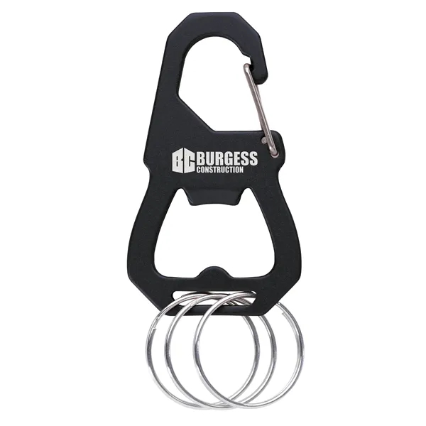 3 Keyring Carabiner with Bottle Opener... from ASI 40480 Koozie Group