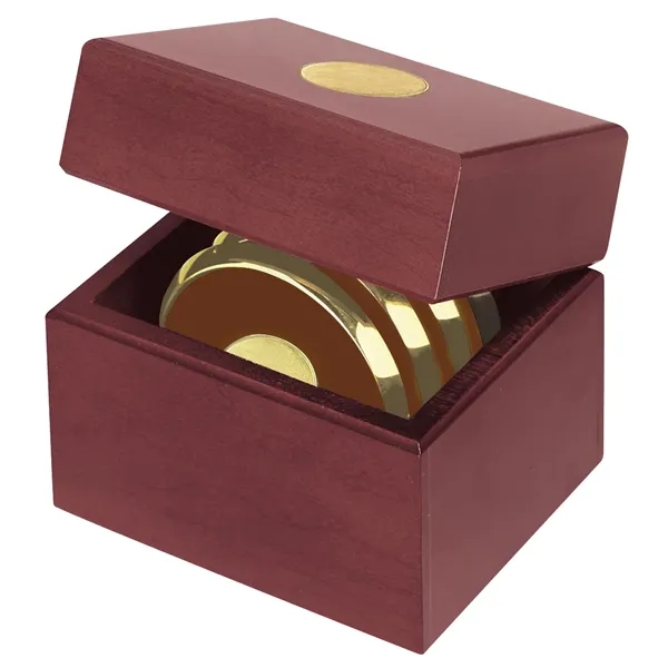 Four Coasters with Solid Cherry Chest... from ASI 40480 Koozie Group