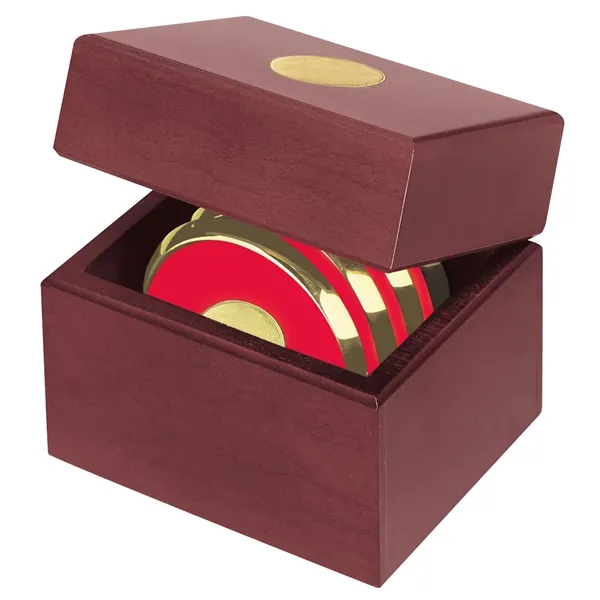 Four Coasters with Solid Cherry Chest... from ASI 40480 Koozie Group