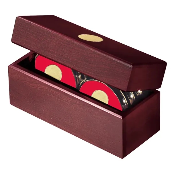 Six Coasters with Solid Cherry Chest... from ASI 40480 Koozie Group