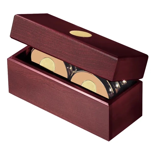 Six Coasters with Solid Cherry Chest... from ASI 40480 Koozie Group