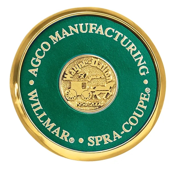 Round Brass Coaster... from ASI 40480 Koozie Group / Norwood