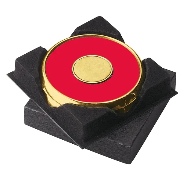 Two Coasters in Deluxe Black Flocked Gift Box... from ASI 40480 Koozie Group