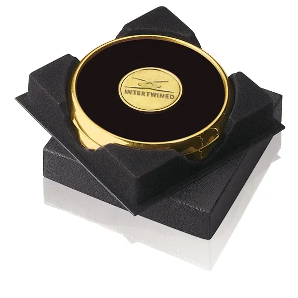 Two Coasters in Deluxe Black Flocked Gift Box... from ASI 40480 Koozie Group