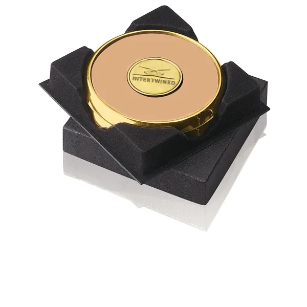 Two Coasters in Deluxe Black Flocked Gift Box... from ASI 40480 Koozie Group