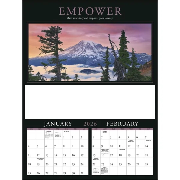 17 x 23 2024 Motivations calendar on 100# glossy paper with... from ASI 40480 Koozie Group / Norwood Triumph Calendar