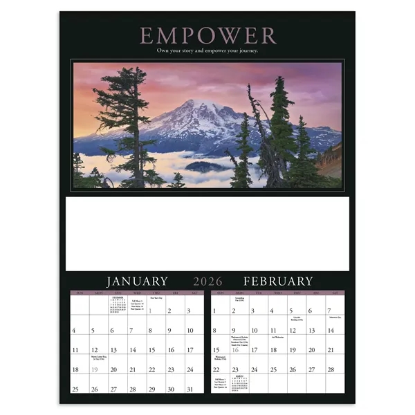 17 x 23 2024 Motivations calendar on 100# glossy paper with... from ASI 40480 Koozie Group / Norwood Triumph Calendar
