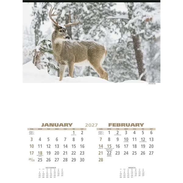 17 x 23 2024 Wildlife Art calendar on 70# matte paper.... from ASI 40480 Koozie Group / Norwood Triumph Calendar