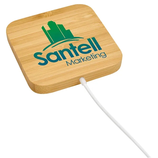 Bamboo Magnet-Hold 15W Wireless Charger... from ASI 40480 Koozie Group