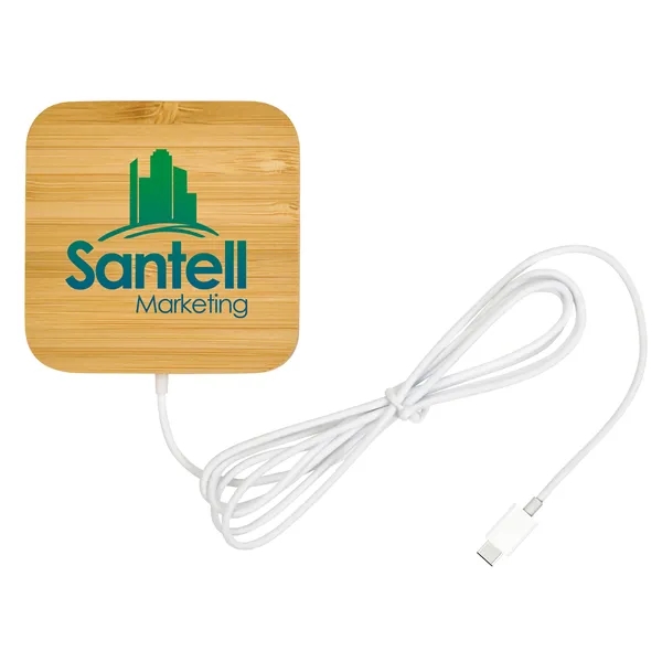 Bamboo Magnet-Hold 15W Wireless Charger... from ASI 40480 Koozie Group