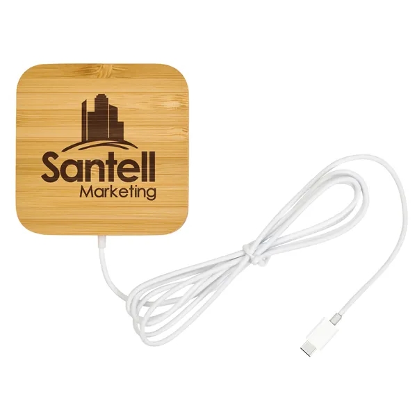 Bamboo Magnet-Hold 15W Wireless Charger... from ASI 40480 Koozie Group