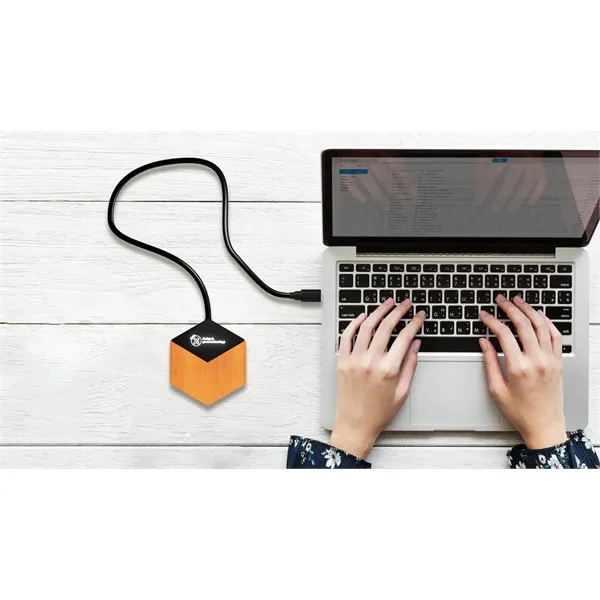 SCX Design™ Bamboo 10W Hexa Wireless Charger... from ASI 40480 Koozie Group