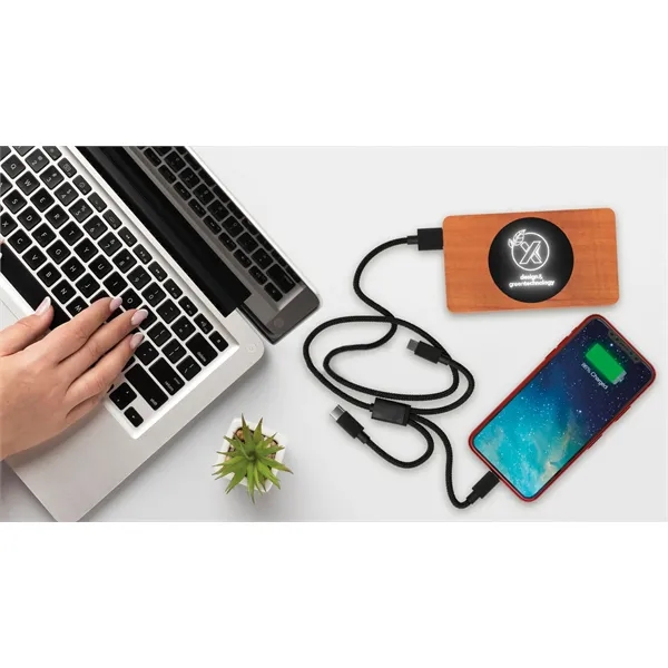 SCX Design™ Bamboo Wireless Power Bank 10,000 mAh... from ASI 40480 Koozie Group