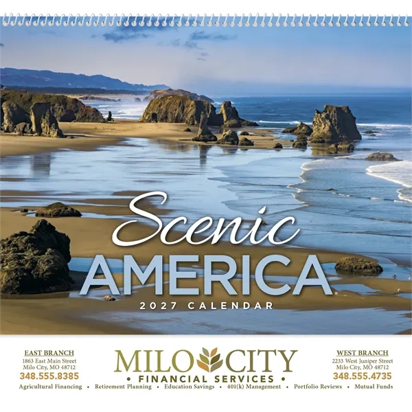 Scenic America® Appointment Calendar - Spiral... from ASI 40480 Koozie Group / HotLine®