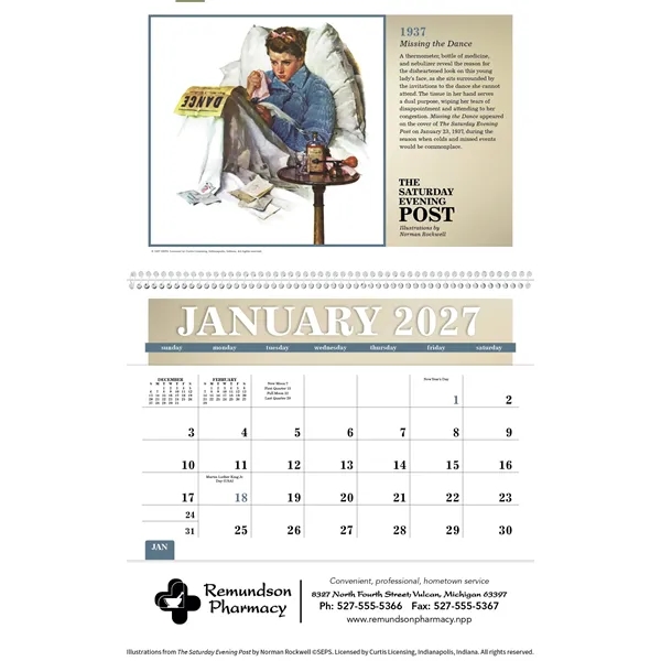 The Saturday Evening Post Pocket... from ASI 40480 Koozie Group / Norwood Triumph Calendar