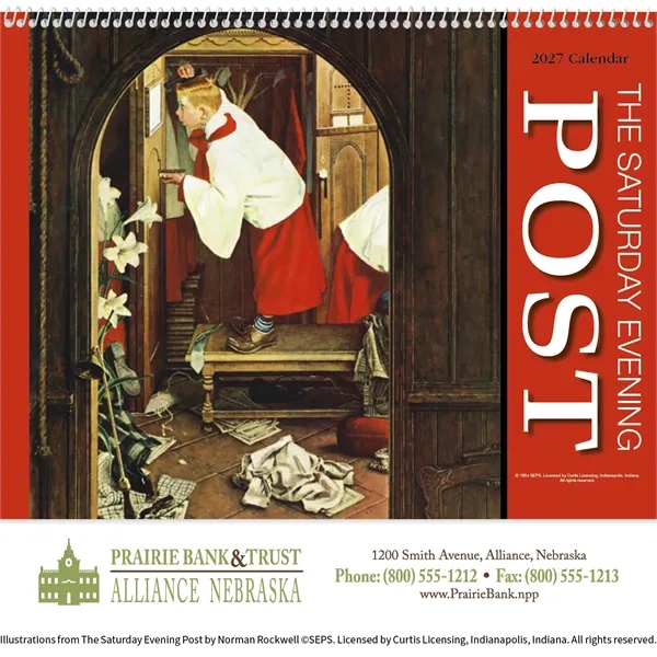 Saturday Evening Post Appointment Calendar - Spiral... from ASI 40480 Koozie Group / HotLine®