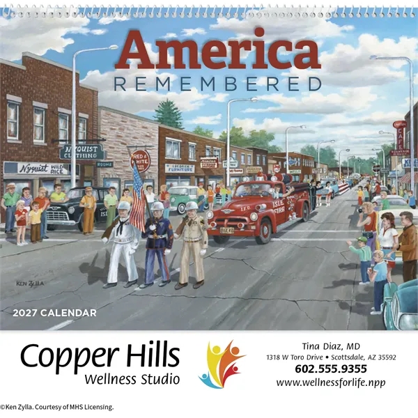 America Remembered Appointment Calendar - Spiral... from ASI 40480 Koozie Group / HotLine®