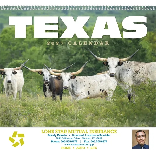 Texas Appointment Calendar - Spiral... from ASI 40480 Koozie Group / HotLine®