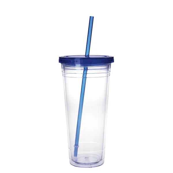 Clear Tumbler with Colored Lid - 24 oz.... from ASI 40480 Koozie Group / Norwood