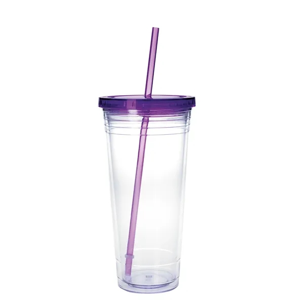 Clear Tumbler with Colored Lid - 24 oz.... from ASI 40480 Koozie Group / Norwood