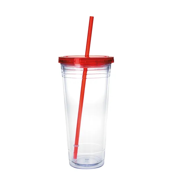 Clear Tumbler with Colored Lid - 24 oz.... from ASI 40480 Koozie Group / Norwood